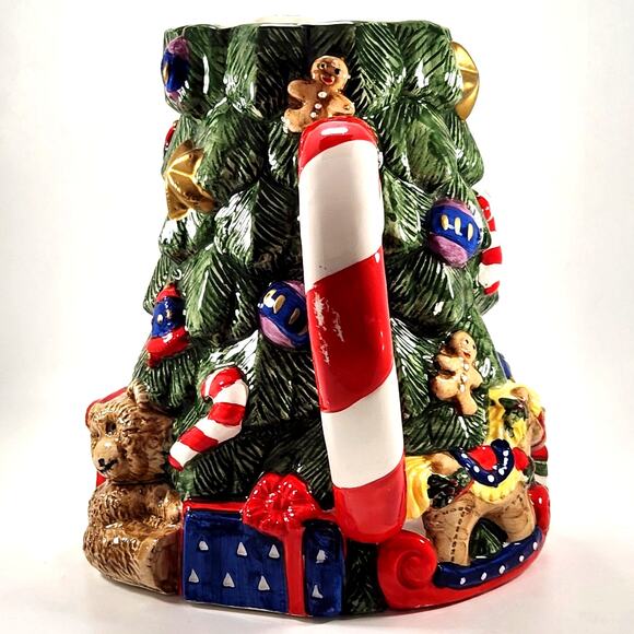 🎄Fitz and Floyd 1994 Christmas Tree Pitcher | Vintage Holiday Ceramic Serveware - Picture 6 of 11